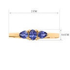 Tanzanite Trilogy Ring in Yellow Gold Plated Sterling Silver_8571816_5