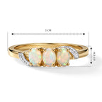Ethiopian Opal Trilogy Ring in Yellow Gold Plated Sterling Silver_8571835_5