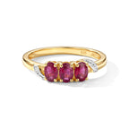 African Ruby Trilogy Ring in Yellow Gold Plated Sterling Silver_8571841