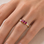 African Ruby Trilogy Ring in Yellow Gold Plated Sterling Silver_8571841_1