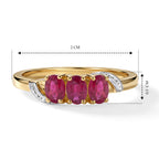African Ruby Trilogy Ring in Yellow Gold Plated Sterling Silver_8571841_5