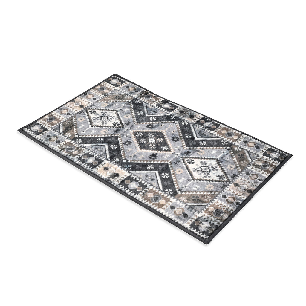 LIVMORE Patterned Rug and Door Mat (Size 50x1 cm) - Grey_8572171_3
