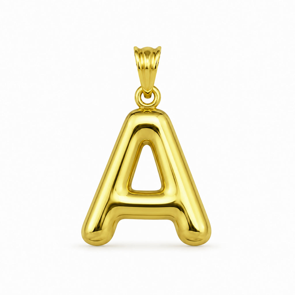 9K Yellow Gold A Initial Pendant_8572174