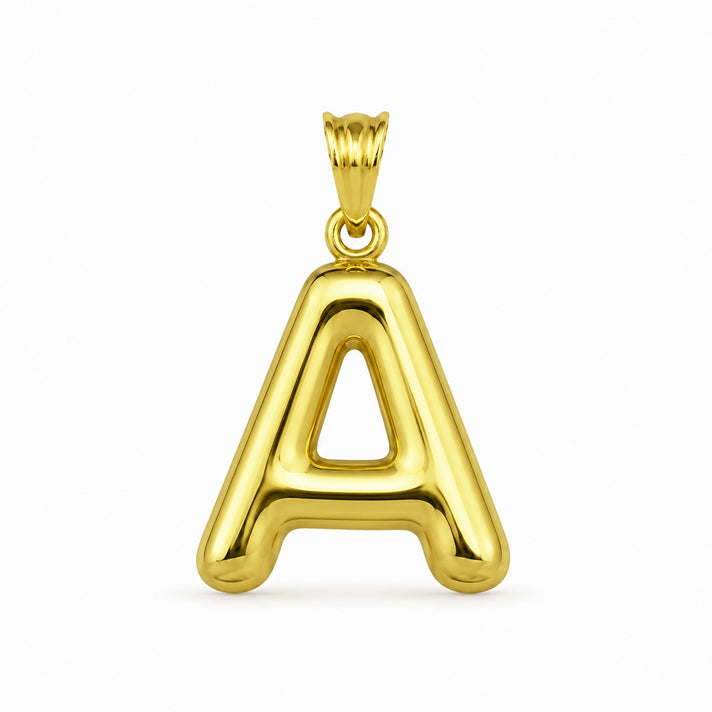 9K Yellow Gold A Initial Pendant 8572174 1