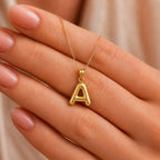 9K Yellow Gold A Initial Pendant_8572174_1
