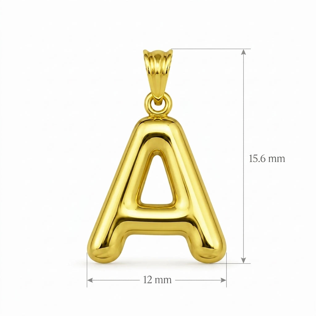 9K Yellow Gold A Initial Pendant 8572174 6
