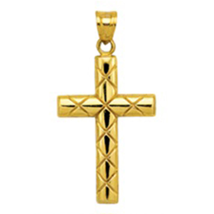 9K Yellow Gold Cross Pendant 8572177 1