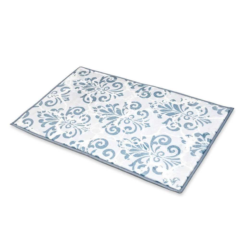 LIVMORE Patterned Rug and Door Mat (Size 50x1 cm) - Dusty Blue_8572214_3