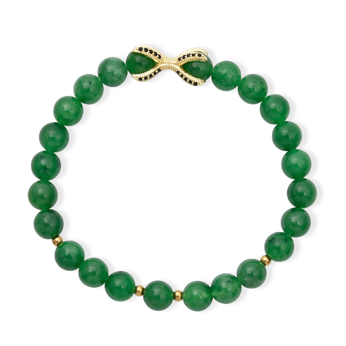 Green Jade Stretchable Eagle Paw Bracelet (Size - 7) 105.00 Ct. 8572246 0