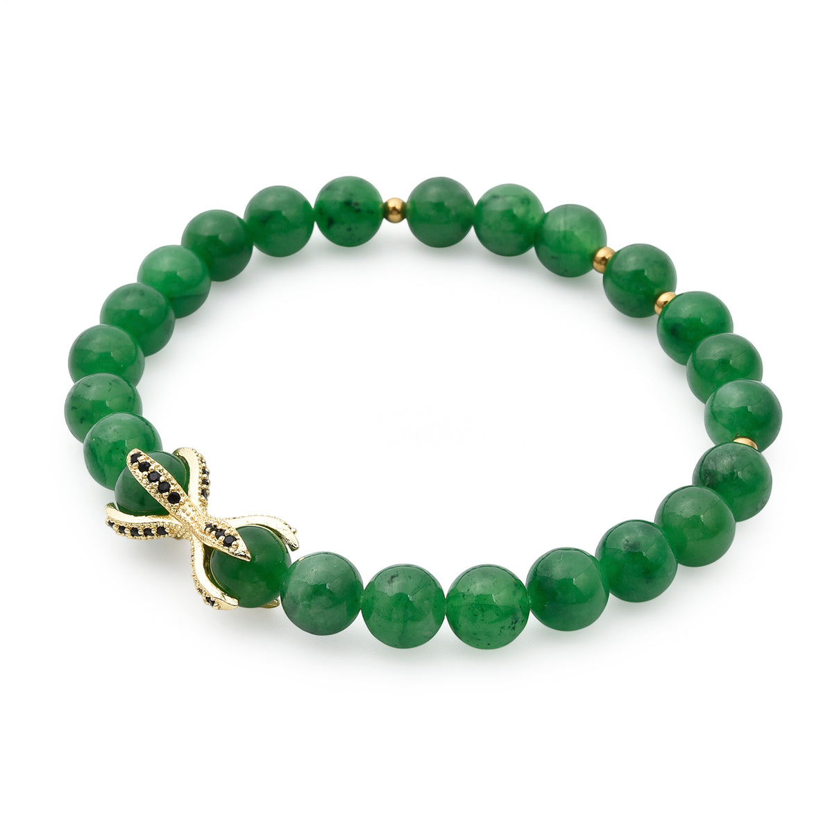 Green Jade Stretchable Eagle Paw Bracelet (Size - 7) 105.00 Ct. 8572246 4