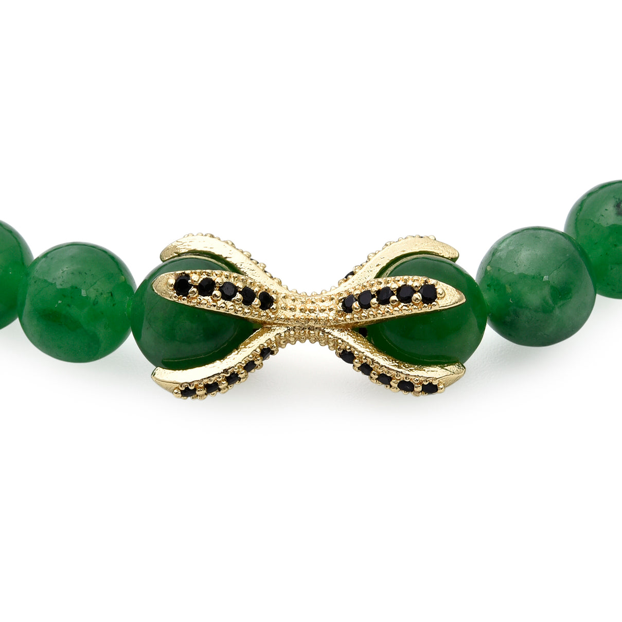 Green Jade Stretchable Eagle Paw Bracelet (Size - 7) 105.00 Ct. 8572246 5