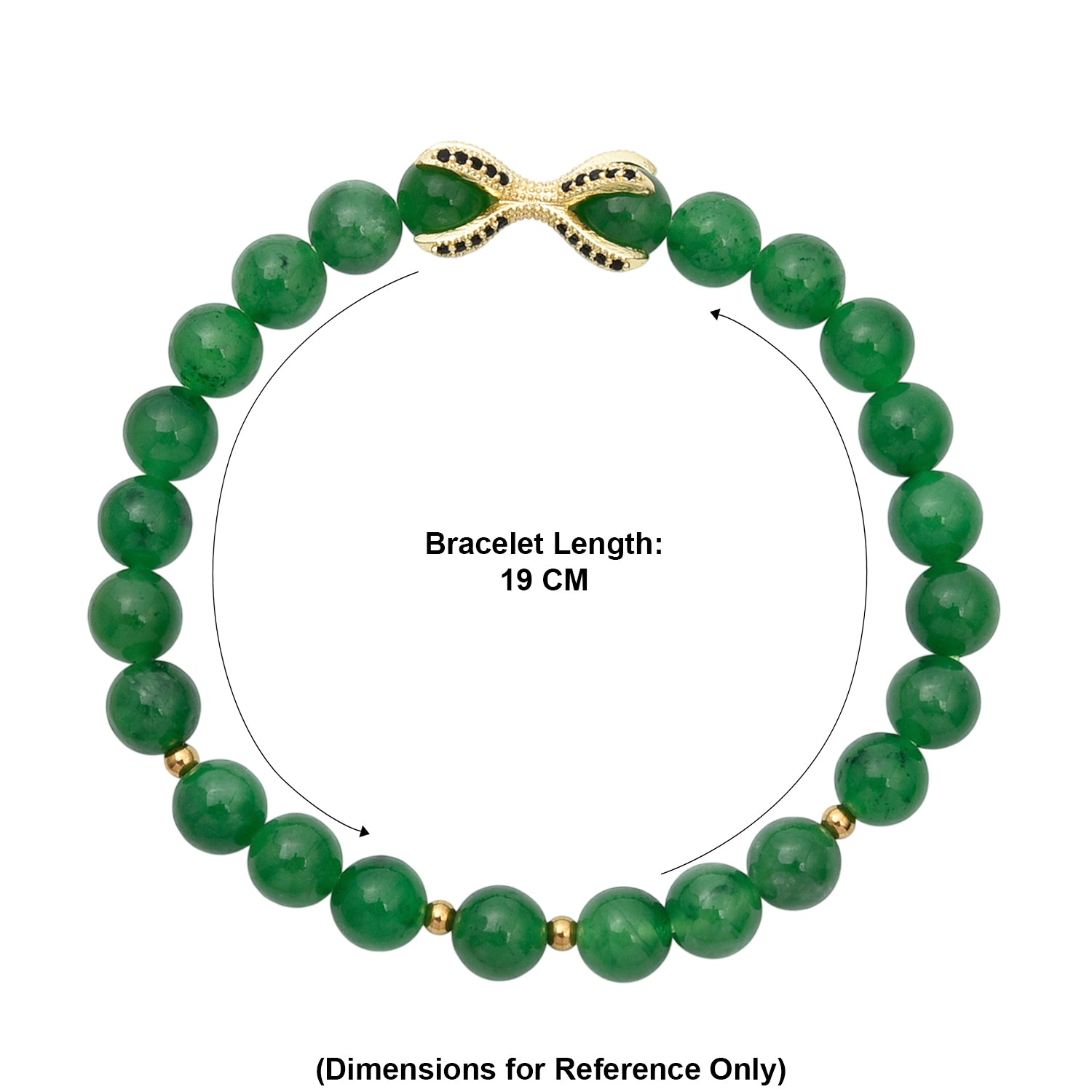 Green Jade Stretchable Eagle Paw Bracelet (Size - 7) 105.00 Ct. 8572246 6