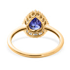 9K Yellow Gold Tanzanite & White Diamond Pear Cut Halo Ring 1.33 Ct._8572267_4