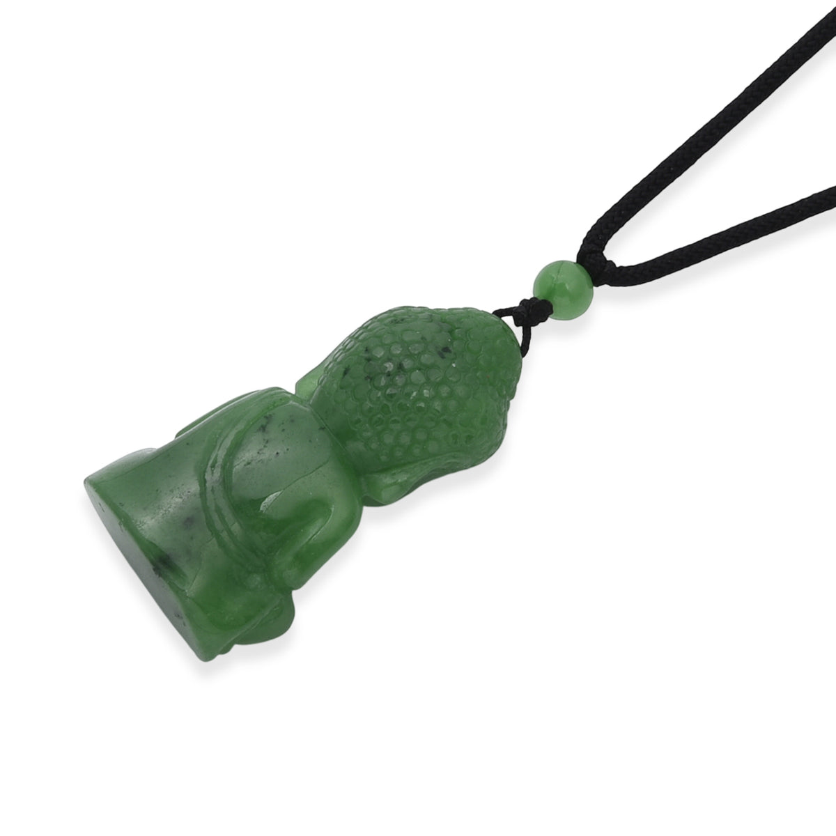 Green Jade Adjustable Buddha Necklace with Cotton Thread (Size - 28) 130.00 Ct. V32515582 5