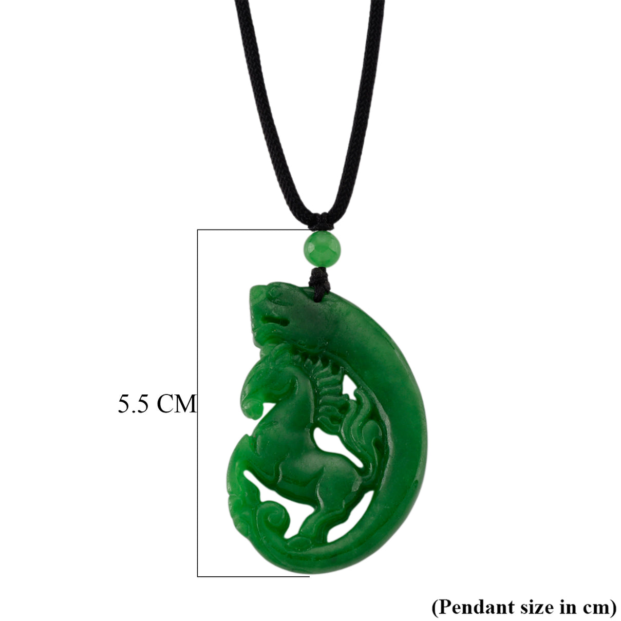 Green Jade Adjustable Necklace with Cotton Thread (Size - 28) 70.00 Ct. 8572282 6