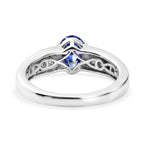 Luxuriant - Tanzanite & Lab Grown Diamond (SI/G-H) Solitaire Ring in Rhodium Overlay Sterling Silver 1.00 Ct._8572284_4
