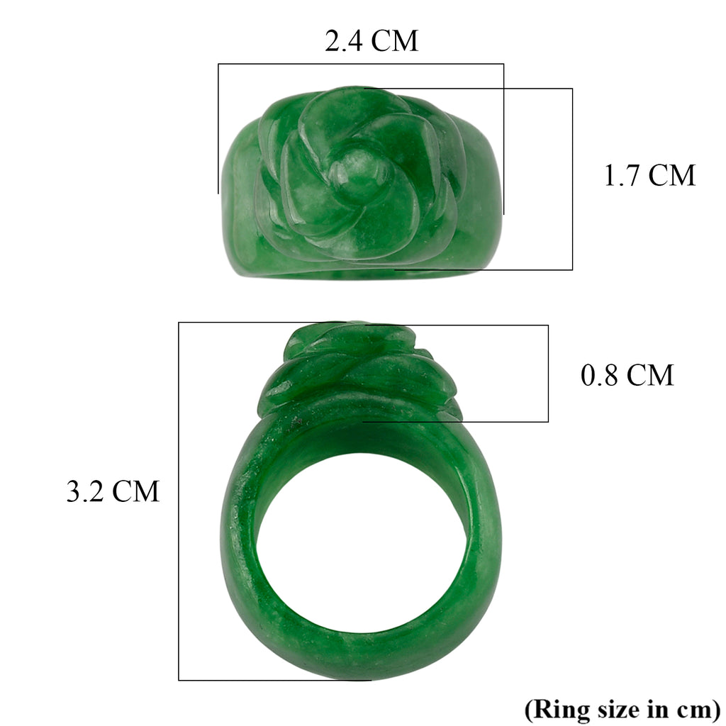 Green Jade Flower Carved Ring 50.00 Ct._8572300_5
