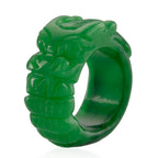 Green Jadeite Jade Dragon Band Ring 45.00 Ct._8572303_3
