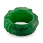 Green Jadeite Jade Dragon Band Ring 45.00 Ct._8572325_4