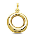 9K Yellow Gold Circle Pendant with Push Back_8572365