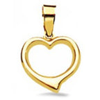 9K Yellow Gold Heart Pendant_8572379