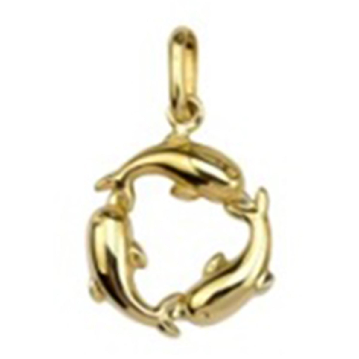 Designer Inspired - 9K Yellow Gold Dolphin Pendant V32513515 0