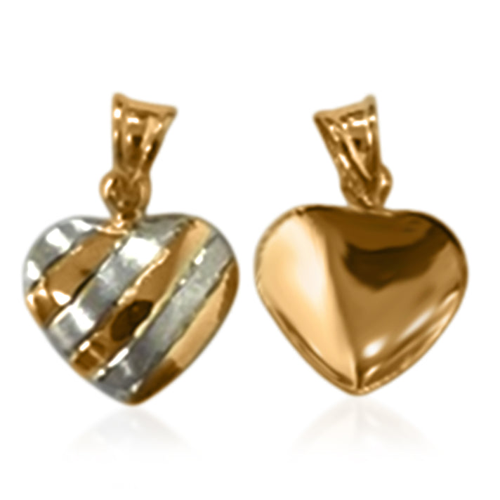 Live From Vegas - 9K Yellow Gold Heart Pendant 8572396 1