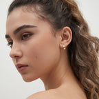 9K Yellow Gold Hoop Earring_8572410_5