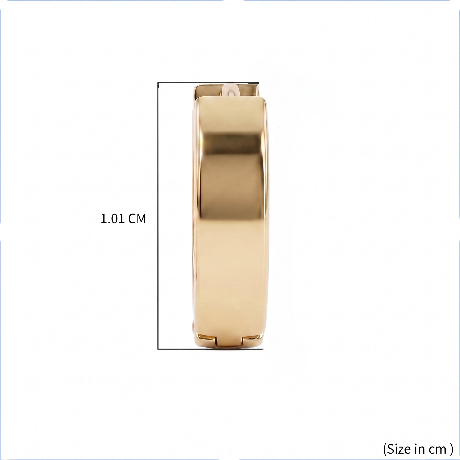9K Yellow Gold Huggie Hoop Earring V32534770 6
