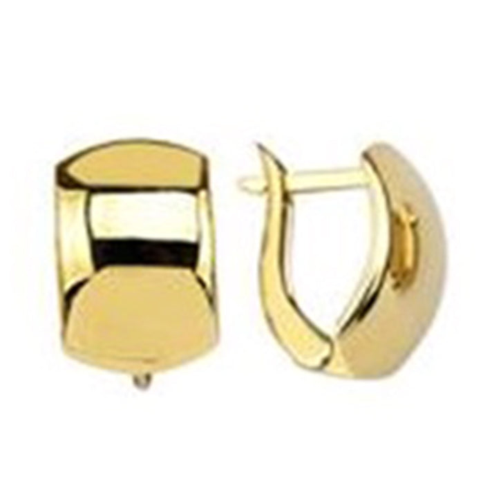 9K Yellow Gold Huggie Earring with Clasp 8572412 1