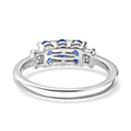 D'Joy - Tanzanite & White Diamond Ring in Rhodium Overlay Sterling Silver 0.83 Ct._8572418_4