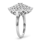 Red Carpet Collection - Luxuriant Lab Grown Diamond (SI/G-H) Cluster Ring in Platinum Overlay Sterling Silver 3.00 Ct._8572430_3