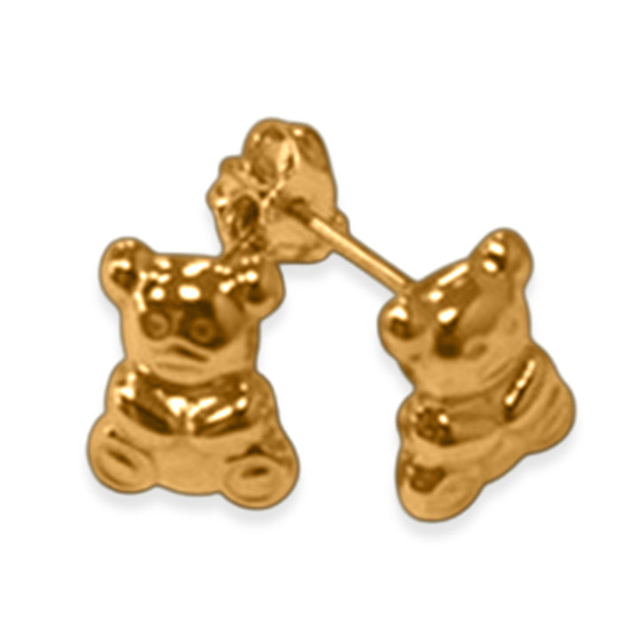 9K Yellow Gold Teddy Drop Earring with Push Back 8572440 1
