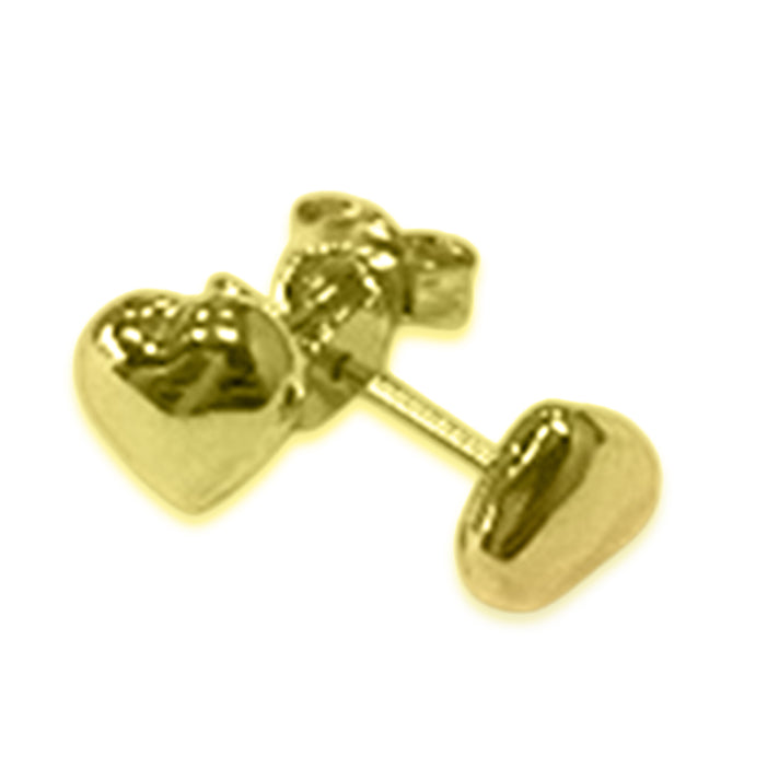Live From Vegas - 9K Yellow Gold Heart Earring with Push Back 8572443 1