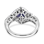 D'Joy Iolite, Moissanite Main Stone With Side Stone Ring in Rhodium OverlaySterling Silver  2.550  Ct._8573364_5