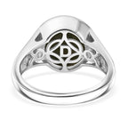 D'Joy - Boulder Opal Triplet & White Zircon Ring in Rhodium Overlay Sterling Silver 3.85 Ct._8573382_4