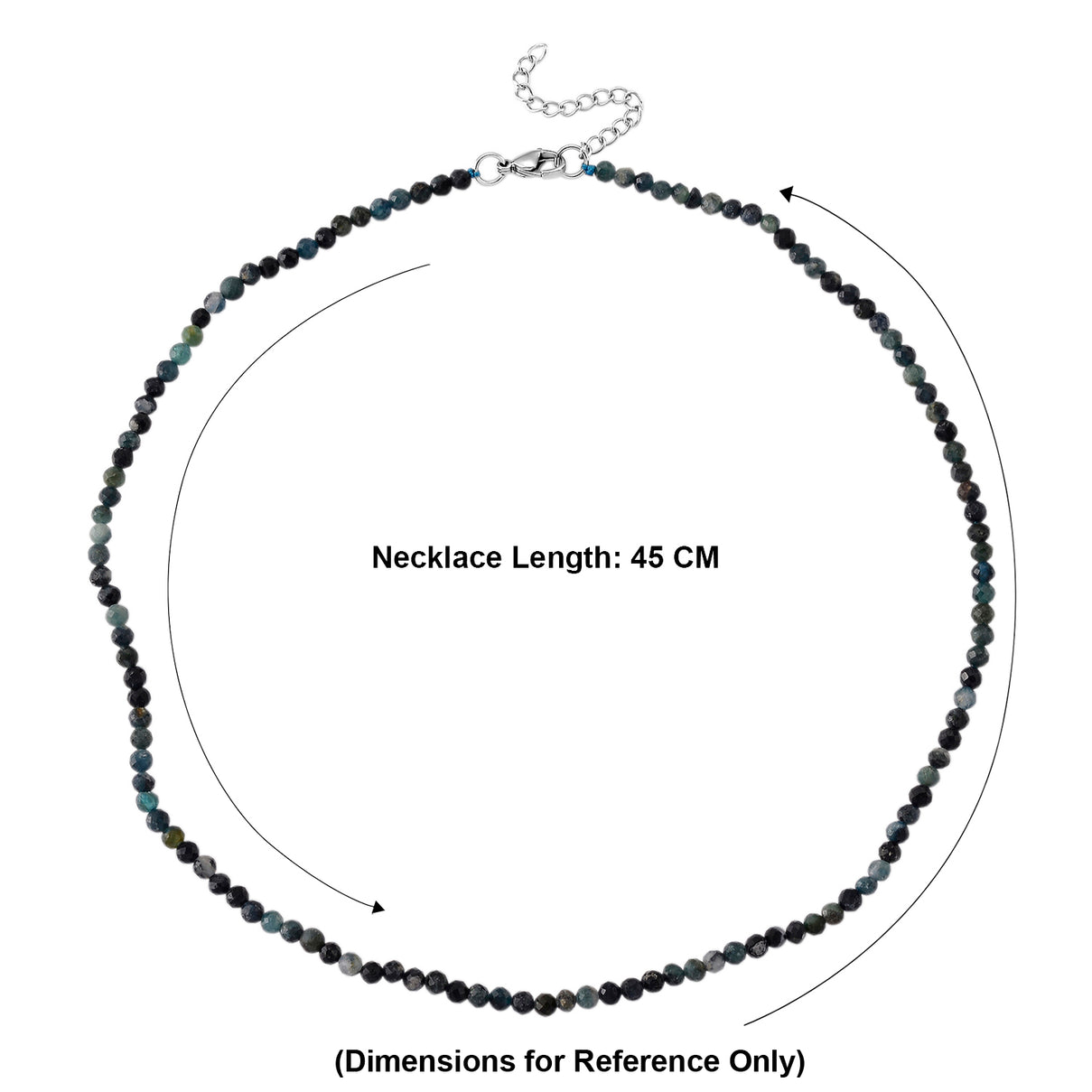 Lagoon Tourmaline Adjustable  Necklace (Size - 18+2 Ext) 25.00 Ct. V32514283 6