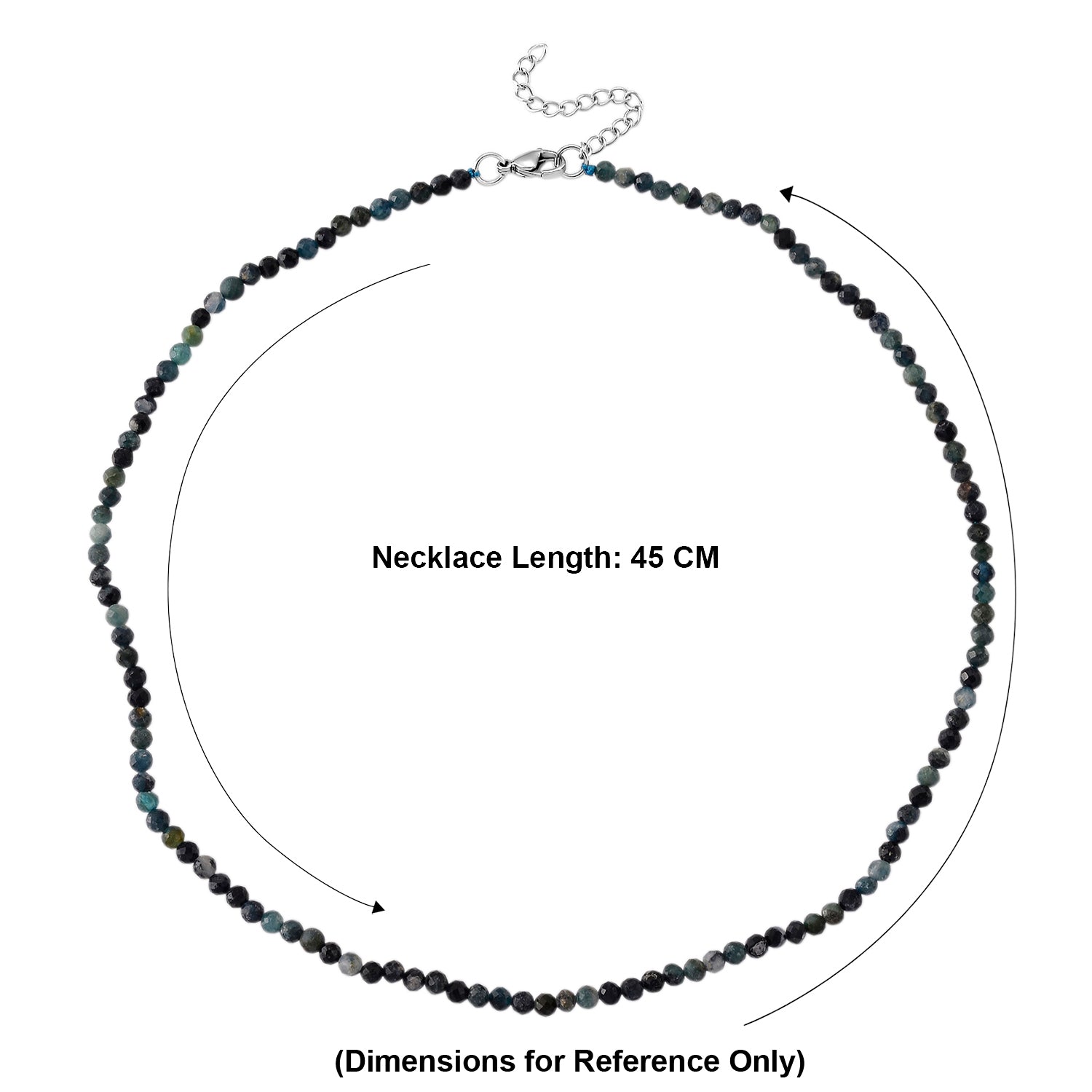 Lagoon Tourmaline Adjustable  Necklace (Size - 18+2 Ext) 25.00 Ct. V32514283 6