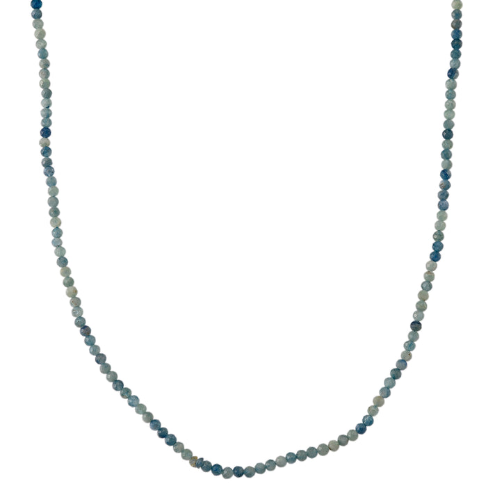 Kyanite Adjustable Beads Necklace (Size - 18-2 Ext) with Clasp in Silver Tone 25.00 Ct. 8573493 1