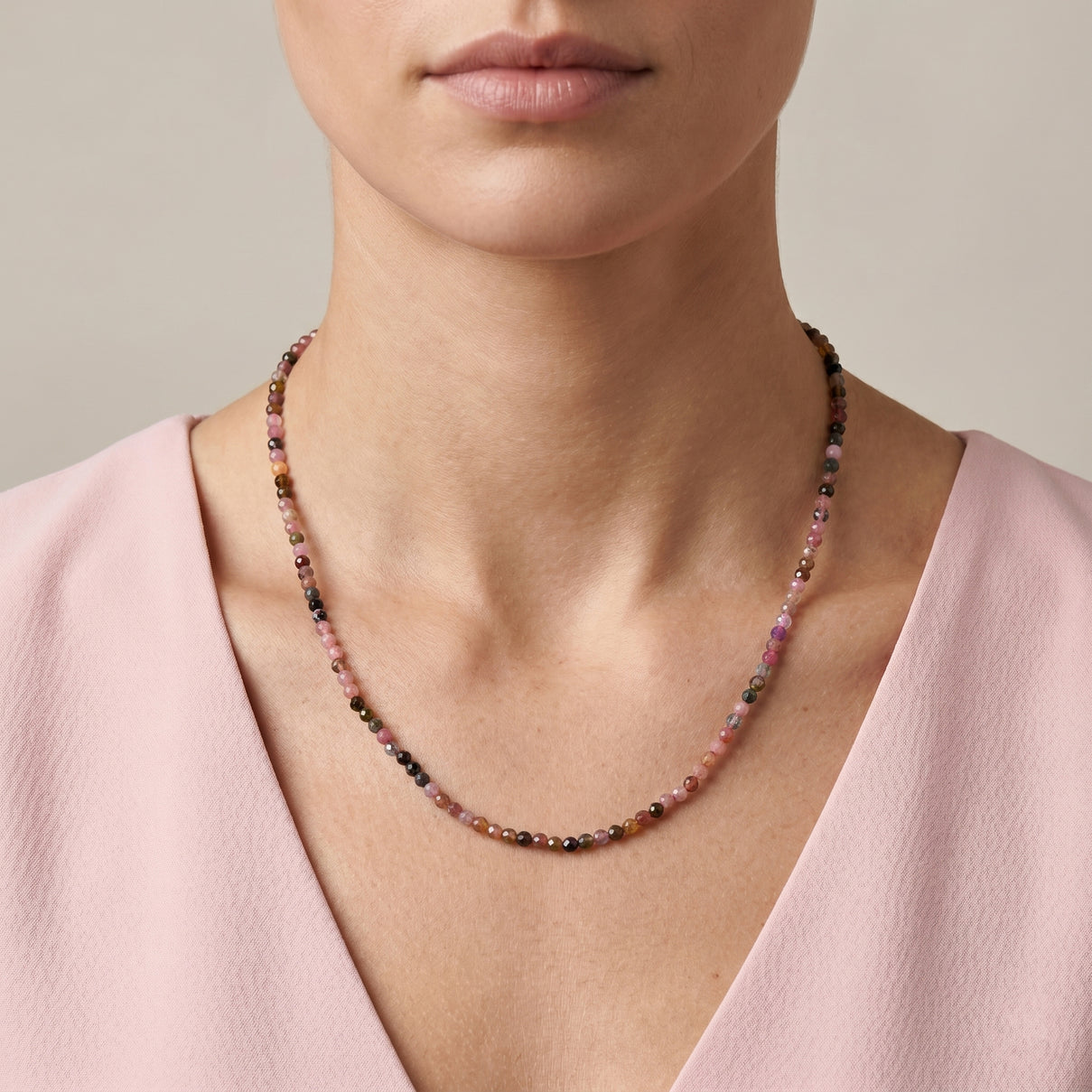 Multi Spinel Adjustable  Necklace (Size - 18+2 Ext)  75.00 Ct. V32515165 2