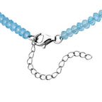 Swiss Blue Topaz Beads Necklace (Size - 18+2 Ext) in Rhodium Overlay Sterling Silver 45.00 Ct._8573554_4