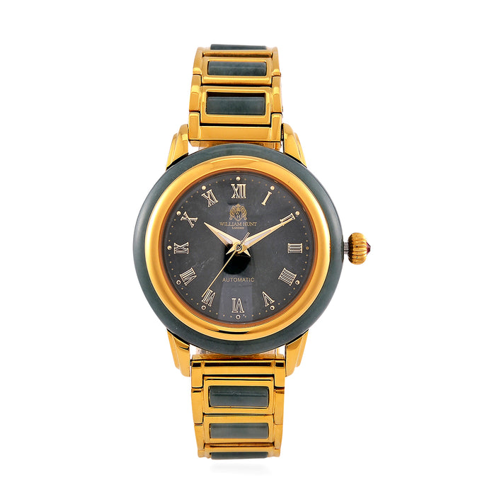 FINAL EVER COMMISSION -  Collectors Limited Edition William Hunt Automatic Movt. 3ATM Water Resistant Type A Natural Jadeite Watch with Blue Sapphire Crystal (36 mm - case) 8573617 1