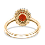 9K Yellow Gold AAAA Natural Crimson Fire Opal & Natural Diamond Halo Ring 1.10 Ct._8573966_4