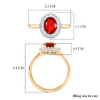 9K Yellow Gold AAAA Natural Crimson Fire Opal & Natural Diamond Halo Ring 1.10 Ct._8573966_5