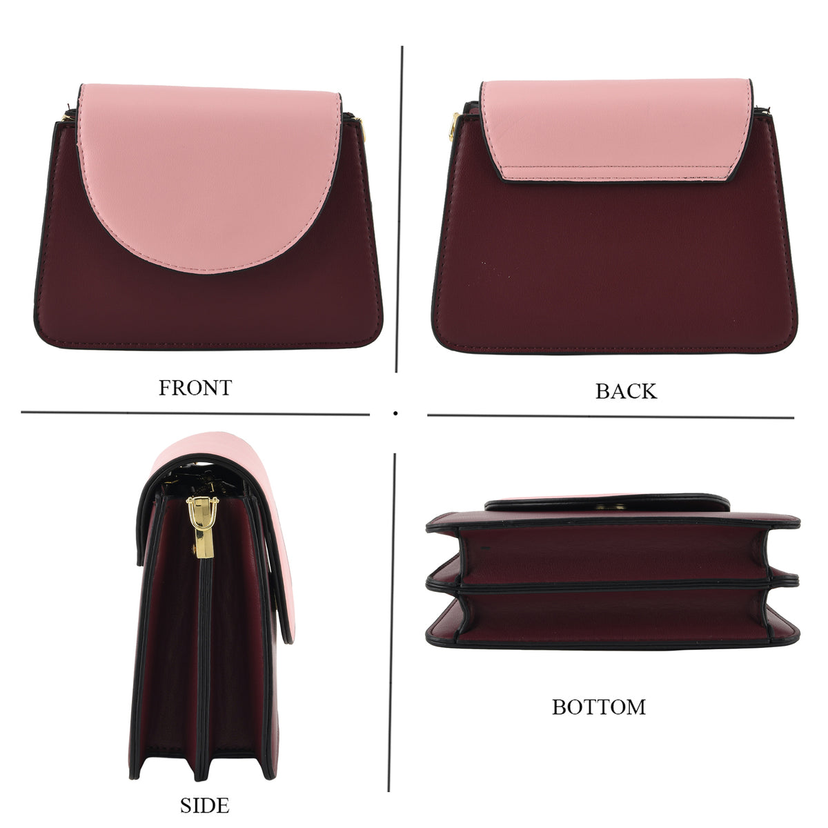 Crossbody Bag (Size - One Size) - Burgundy V32576847 3