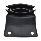 Designer Inspired - Colourblocked Crossbody Bag with Chunky Chain Top Handle & Detachable Shoulder Strap - Light Green Black & White_8574390_4