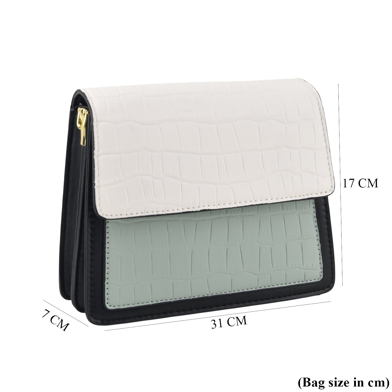 Designer Inspired - Colourblocked Crossbody Bag with Chunky Chain Top Handle &amp; Detachable Shoulder Strap - Yellow, White &amp; Brown 8574390 5