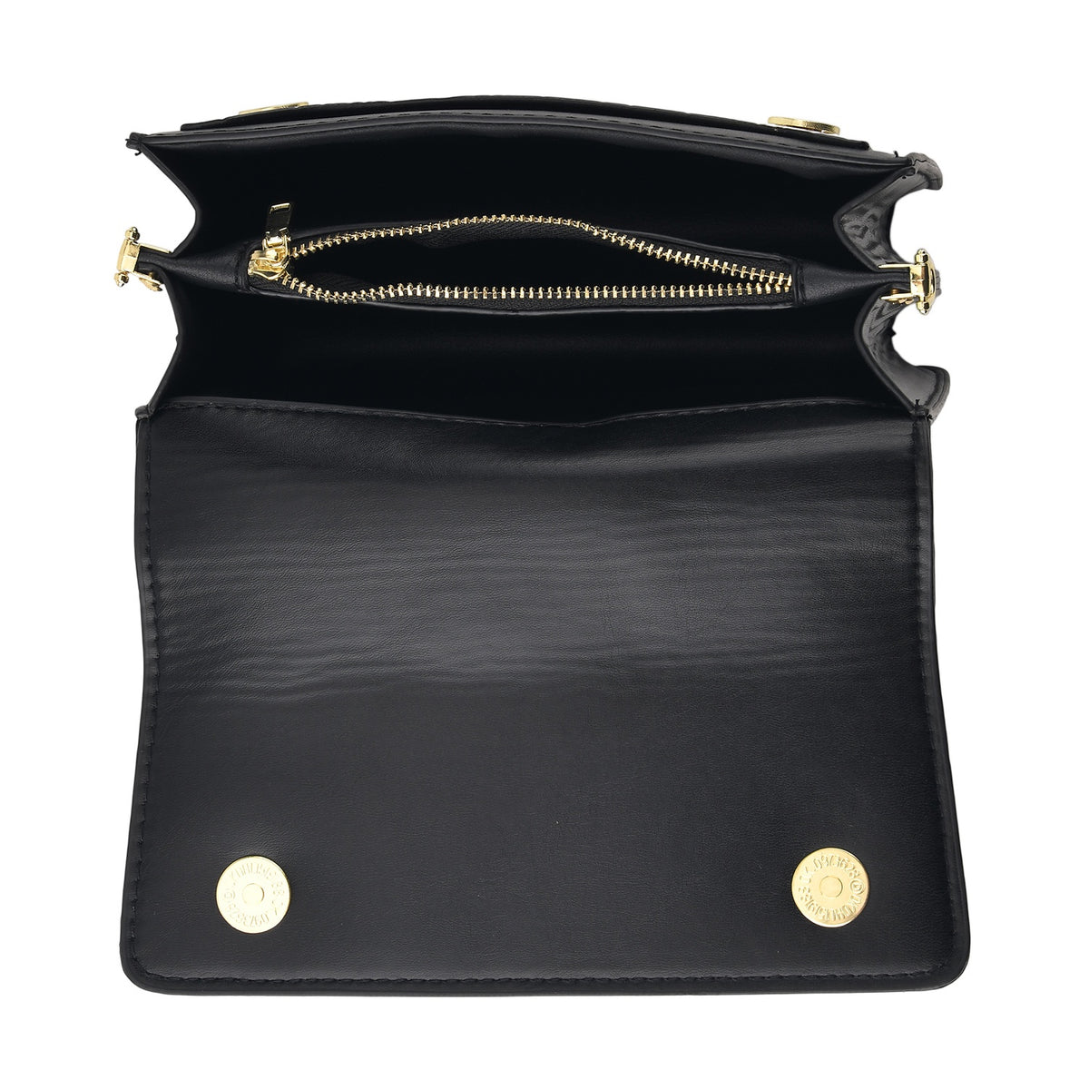 Designer Inspired - Colourblocked Crossbody Bag with Chunky Chain Top Handle &amp; Detachable Shoulder Strap - Black &amp; White V32638172 5