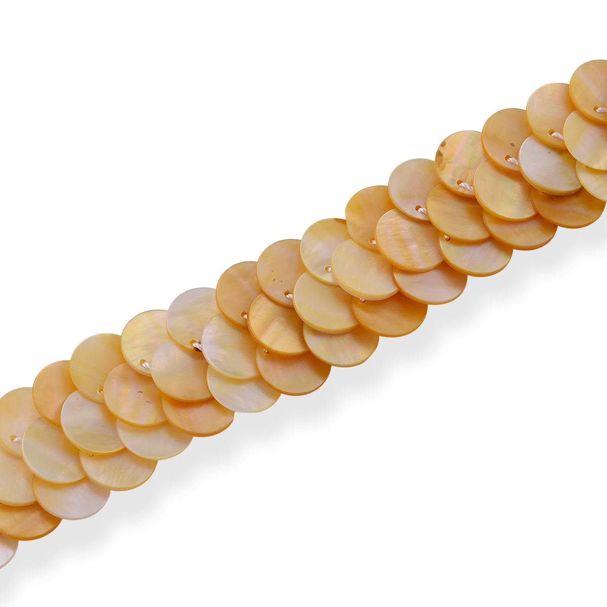 Tucson Buy- Golden South Sea  Mother Of Pearl Necklace (Size - 20) with T-Bar Clasp 8574439 4
