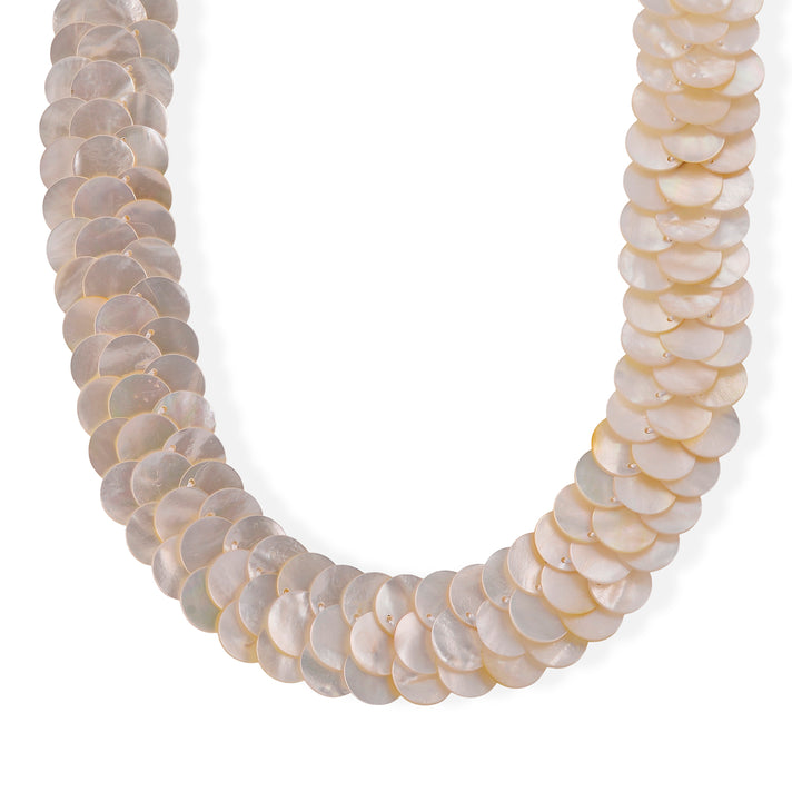 Tucson Buy- White South Sea  Mother Of Pearl Necklace (Size - 20) with T-Bar Clasp 8574441 1